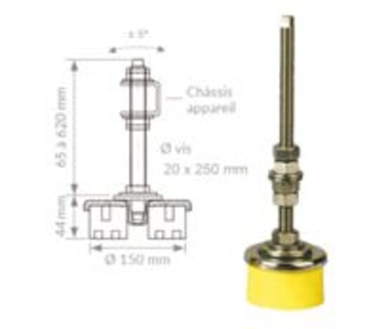  PIED INOX SUROSOL D150 T.F. L.85mm M20 | WATTELEZ  - WATTELEZ