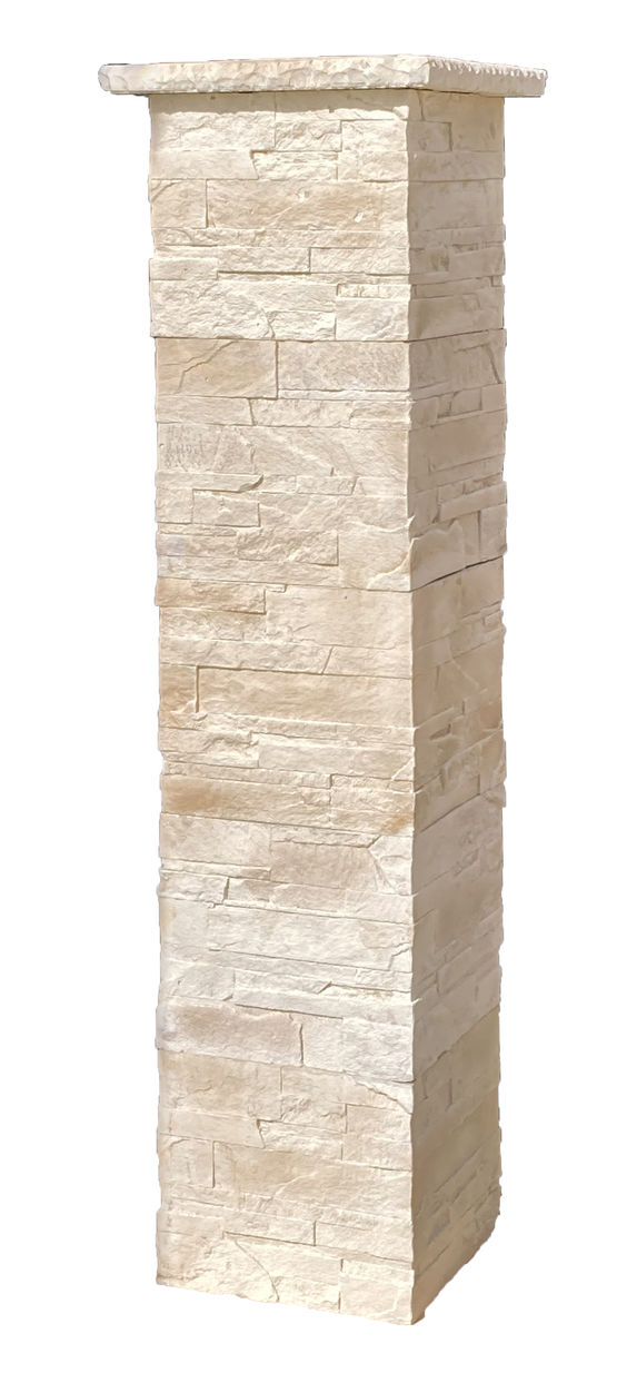  Pilier droit modulable en pierre reconstituée | Pilier PORTLAND - ORSOL