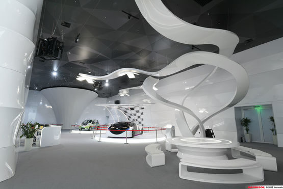  Plafond tendu avec formes 3D - Faux-plafonds tendus