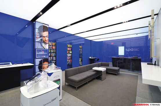  Plafond tendu lumineux acoustique | Barrisol Lumière Acoustique - Faux-plafonds tendus