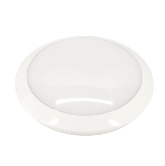 Plafonnier LED 16W rond blanc IP66 avec détecteur de mouvement et batterie de secours