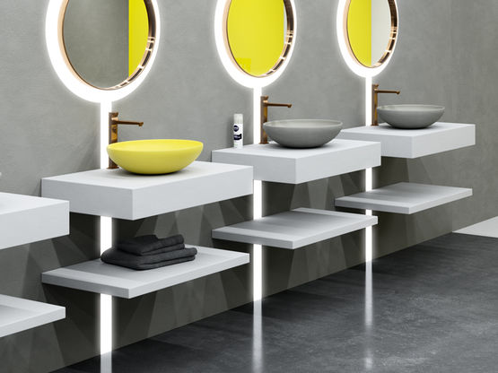  Plan de toilette sur mesure en version SF, CF et CFR | ONE - ACQUABELLA