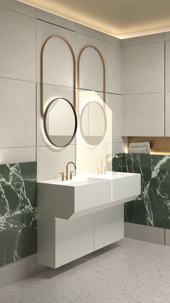  Plan vasque en scene solid surface | INTIM - HIDROBOX - ABSARA INDUSTRIAL