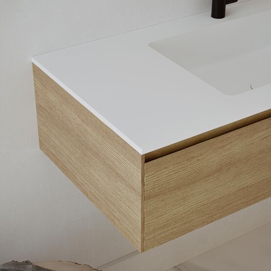  Plan vasque intégré en solid surface | LOM - Plan vasque ou plan de toilette