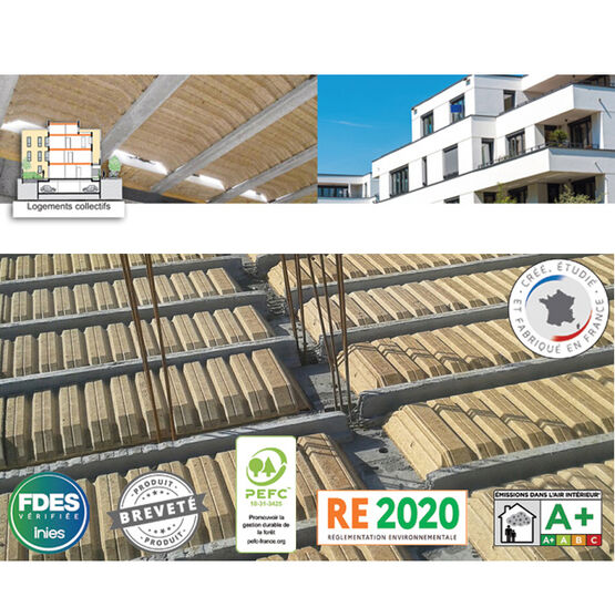 Plancher acoustique biosourcé et bas carbone | Plancher Seacoustic 3 - Planchers techniques et accessoires