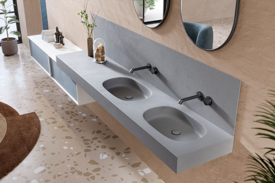 Plans de toilette personnalisable en 420, 520 et 620 mm de long | INFINITY - INFINITY 2 - Plan vasque ou plan de toilette