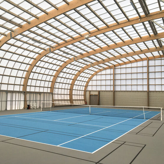  Plaque de couverture PVC bi-orienté haute résistance pour bâtiments sportifs | Greca HR RENOLIT Ondex - RENOLIT ALKORPLAN TOITURE PRODUITS