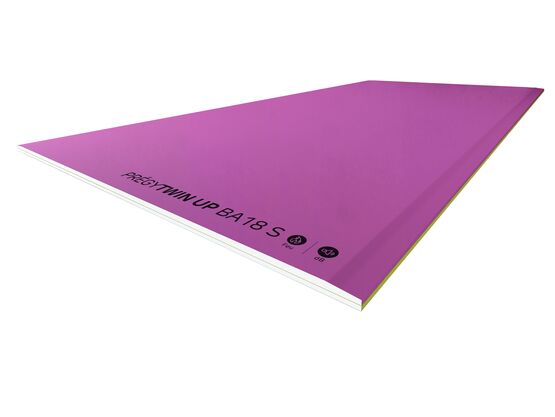  Plaque de plâtre allégée en 18 mm d&#039;épaisseur à haute performance acoustique | Pregytwin Up BA18 S - Autres plaques de plâtre