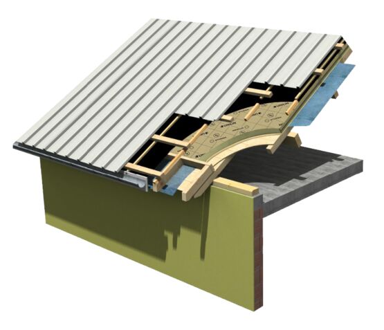 Plaque isolante PIR antidérapante pour l'isolation des toitures en pente par l'extérieur | Utherm Sarking K Comfort Anti-Slide - Panneaux isolants en polyuréthane