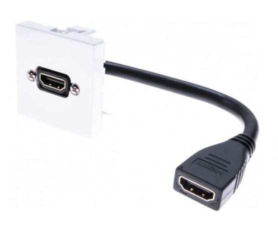  Plastron 45 x 45 avec câble HDMI coudé - 10 cm | Réf. 102674  - EXERTIS CONNECT