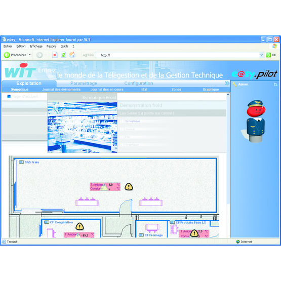 Plate-forme internet de supervision des installations techniques | E@sy-Pilot