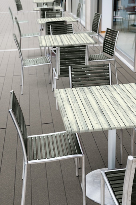  Plateaux de table en stratifié moulé WERZALIT | Plateau de Table Scena - Mobilier de jardin