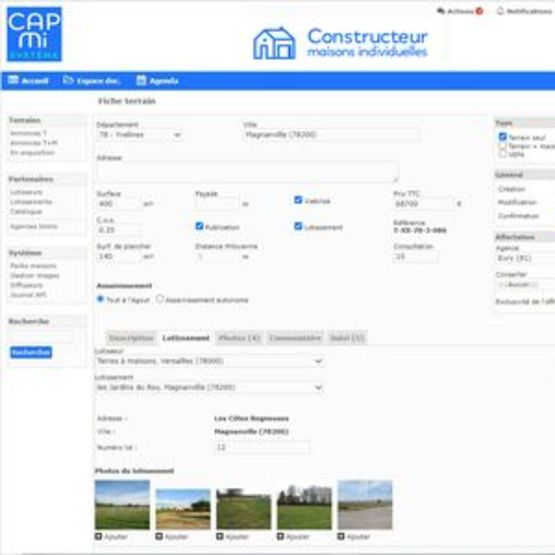 Plateforme d&#039;annonces terrains | + CAPMI module terrain