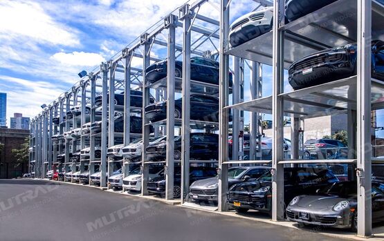  Plateforme de stationnement à quatre colonnes et quatre niveaux | Hydro-Park 3230 - Plate-forme de superposition pour véhicules