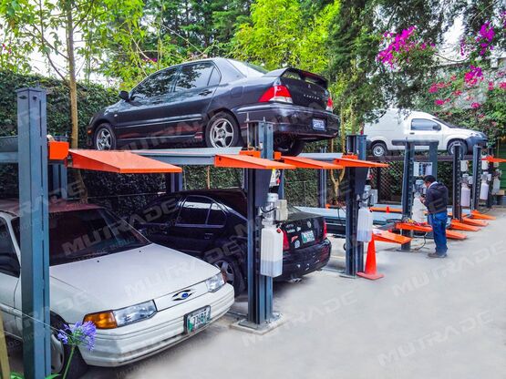 Plateforme de stationnement à quatre colonnes | Hydro-Park 2336 - produit présenté par CARPARK SYSTEM