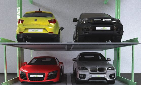  Plateforme de stationnement pour 2/ 3/ 4/ 6 véhicules avec fosse | Idealow - Plate-forme de superposition pour véhicules