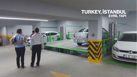  Plateforme de stationnement pour 2 véhicules avec fosse | Idealift - CARPARK SYSTEM