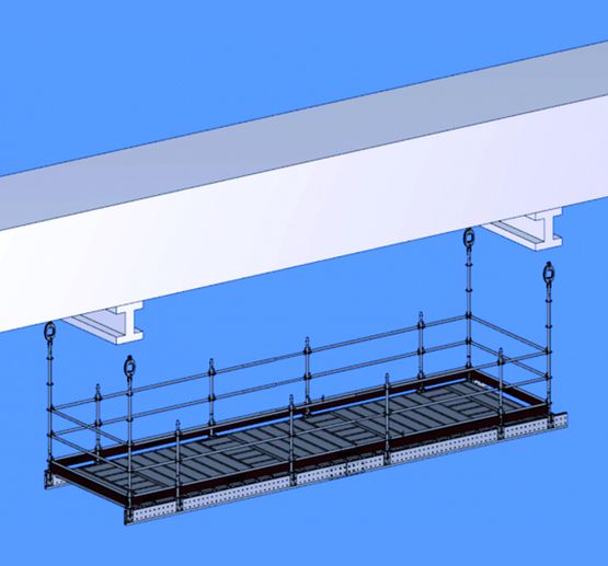  Plateforme de travail suspendue pour  rénovation d&#039;ouvrage d&#039;art | Flex Beam - LAYHER