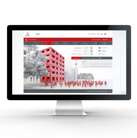 Plateforme web interactive pour la configuration d'ascenseurs | Schindler Digital Plan