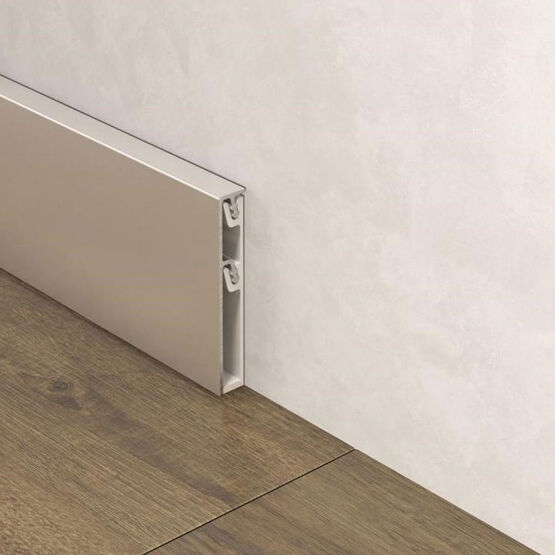 Plinthe à emboîtement | METAL LINE 105 – profilé aluminium anodisé fixation vis et chevilles finition sol et mur