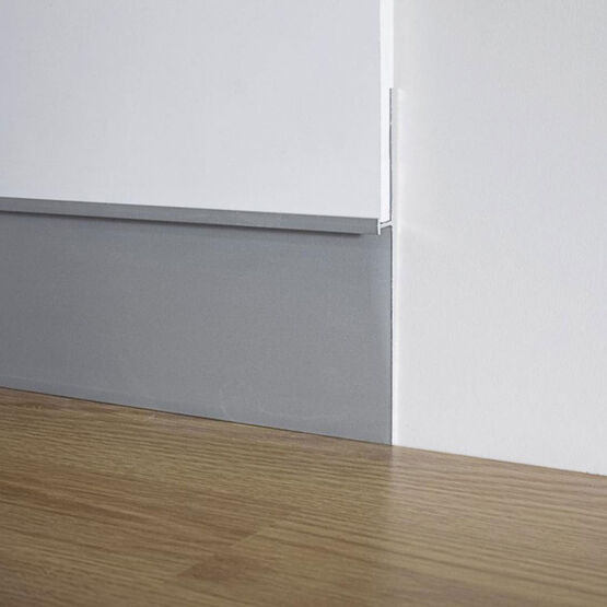 Plinthe de finition | METAL LINE 101 – profilé aluminium anodisé pour enduits sur mur brut