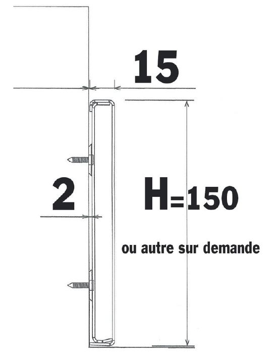  Plinthe de protection décorative en INOX et 100% personnalisable - Plinthe