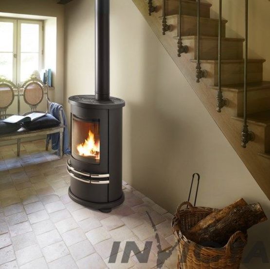  Poêle à bois 8 kW avec post combustion compatible RT2012 | Orense 6194-44 - Poêle à bois