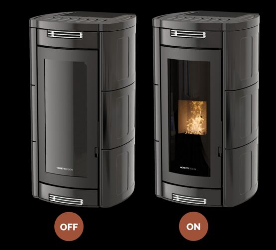 Poêle à bois avec technologie Wood 8 kW | CLESSIDRA  - produit présenté par MORETTIDESIGN FRANCE & BELGIQUE