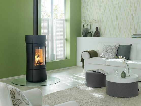  Poêle à bois avec un foyer en fonte incurvée | Vispa Leda - BEST FIRES