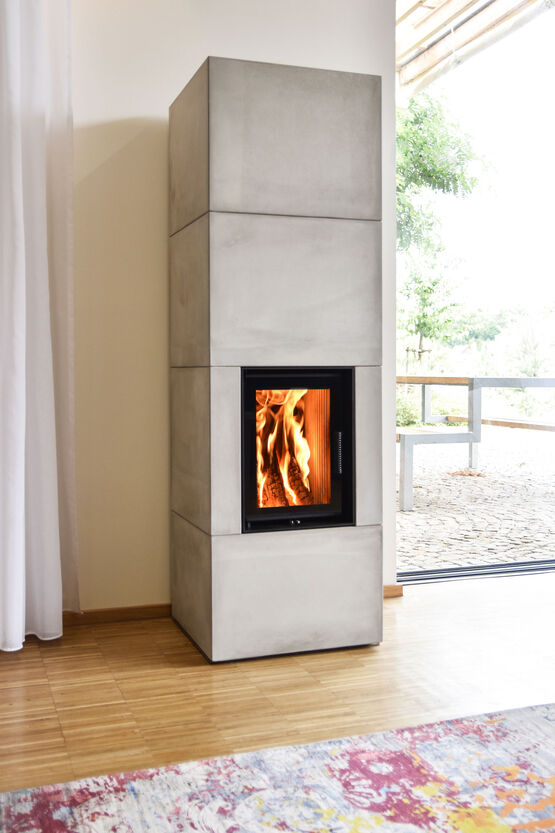 Poêle à bois de masse en béton à accumulation | BLOX 50 Hoxter  - produit présenté par BEST FIRES