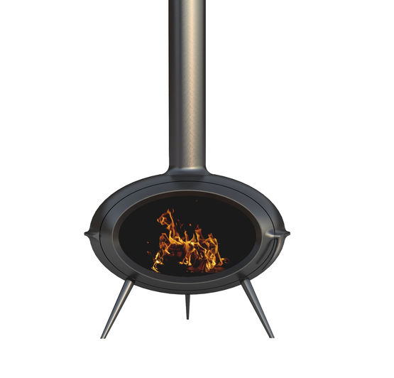  Poêle à bois design en fonte avec post combustion Flamme Verte 7 étoiles | Brio P648144 - INVICTA