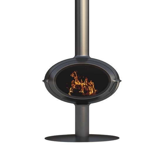  Poêle à bois design en fonte avec post combustion Flamme Verte 7 étoiles | Brio sur pied P648114 - INVICTA