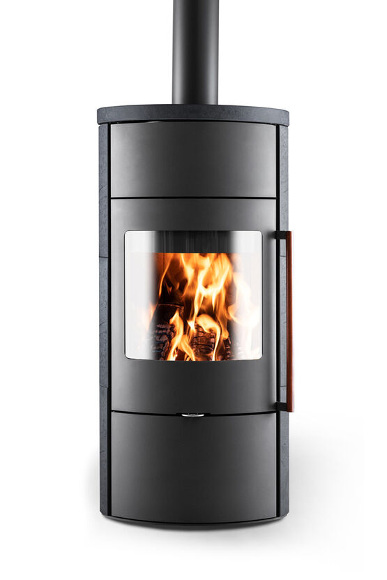 Poêle à bois en acier - céramique (3 au choix) - Pierre Ollaire et option  AMS kit d&#039;accumulation | Carino Max Plus  - produit présenté par BEST FIRES