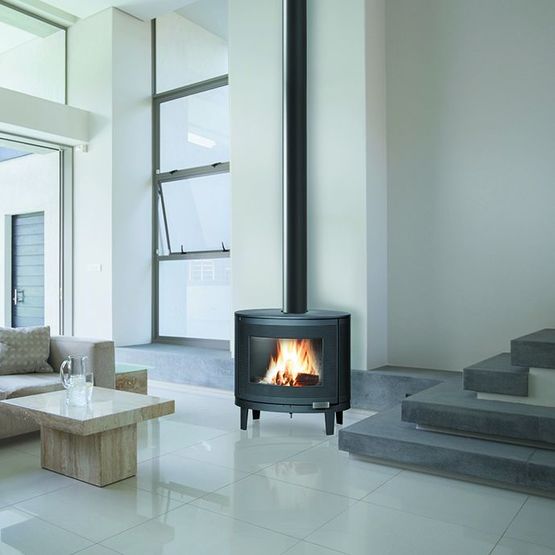 Poêle à bois en fonte 9 kW avec système de post combustion | Kaori 6478-44 - INVICTA