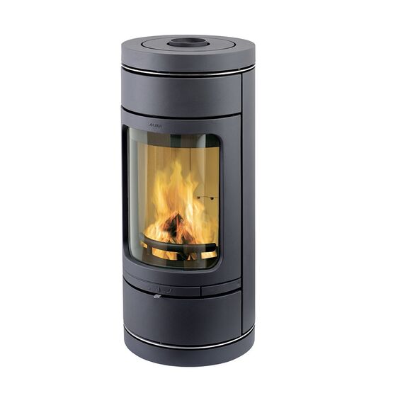 Poêle à bois en fonte de forme arrondie | Novia Leda 