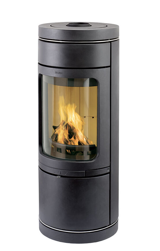  Poêle à bois en fonte de forme arrondie | Novia Leda  - Poêle à bois