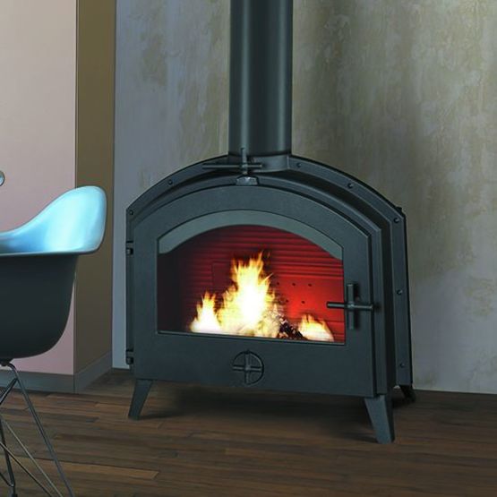  Poêle à bois en fonte | Stimo 6101-44 - Poêle à bois