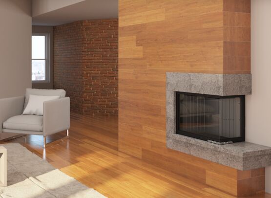 Poêle à bois monobloc avec technologies Air et Wood | C 12 WOOD LDX 55 - produit présenté par MORETTIDESIGN FRANCE & BELGIQUE
