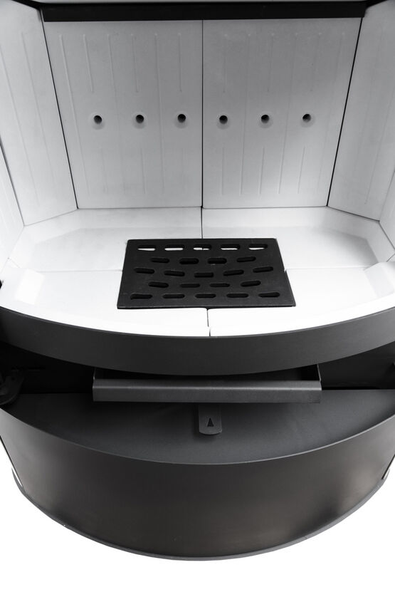 Poêle à bois ovale en acier ou en habillage céramique accumulatrice « Golden Sand » | Nero  - produit présenté par BEST FIRES