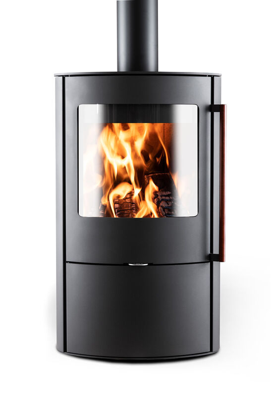 Poêle à bois ovale tout en acier, en céramique (3 au choix) ou en pierre Ollaire | Carino Max  - Poêle à bois