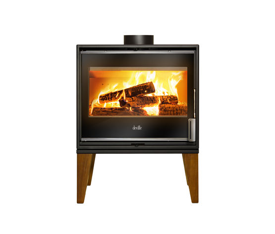  Poêle à bois raccordable avec post combustion Flamme Verte 7 étoiles | Pareloup C077BS-06 - DEVILLE