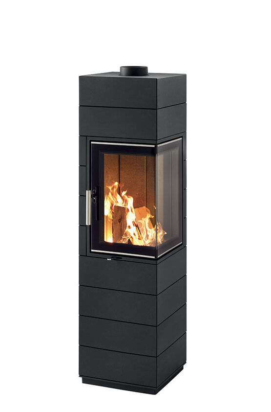  Poêle à bois rectangulaire en fonte - laqué noir ou émaillé blanc | Corna Leda - BEST FIRES