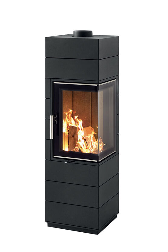 Poêle à bois rectangulaire en fonte - laqué noir ou émaillé blanc | Corna Leda - produit présenté par BEST FIRES