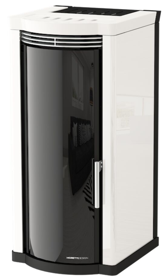  Poêle pellet à granulé avec technologie Air | ELEGANCE Glass   - MORETTIDESIGN FRANCE & BELGIQUE