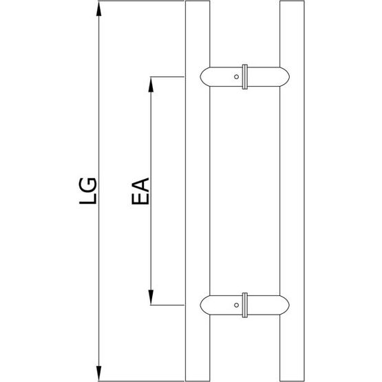  Poignée de porte battante droite noire | Cologne - AC104E - Poignées de portes