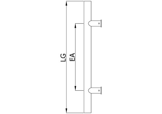 Poignée de porte battante droite noire | Cologne - AC104E - produit présenté par DESIGN-MAT