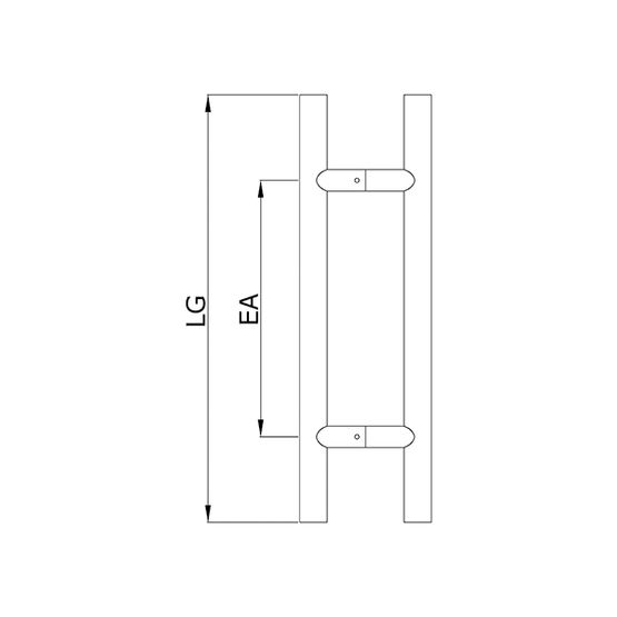  Poignée de porte battante inclinée noire | Cologne - AC500 - Poignées de portes
