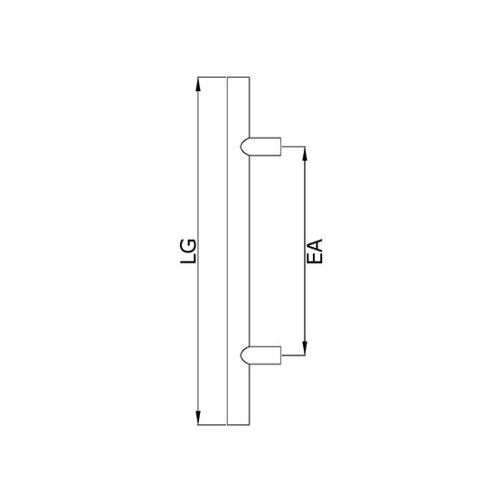 Poignée de porte battante inclinée noire | Cologne - AC500 - produit présenté par DESIGN-MAT