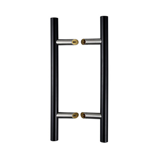  Poignée de porte battante inclinée noire | Cologne - AC500 - DESIGN-MAT