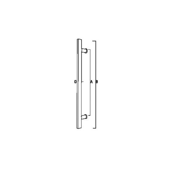  Poignée de porte battante rectangulaire noire | Venise - AC315B - Poignées de portes